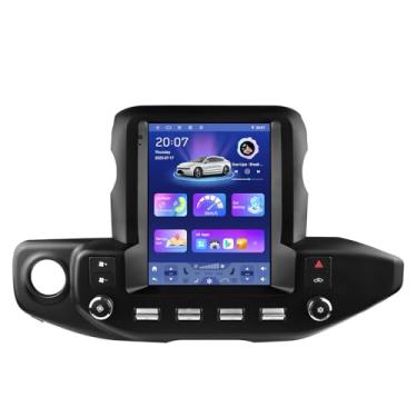 Imagem de CheDux Rádio automotivo estéreo Android 14 para Jeep Wrangler JL/Gladiator (2018-2023), navegação GPS 4G + 64G com tela sensível ao toque de 9,7 polegadas via Carplay sem fio | Saída de fibra óptica