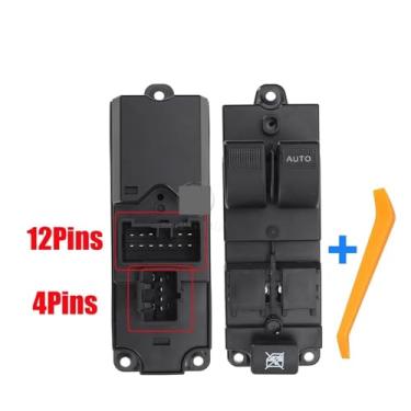 Imagem de Botão de controle do vidro elétrico dianteiro direito do carro, compatível com Mazda BT50 2006-2011 UB9G-66-350 12+4P