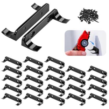Imagem de 25 Pcs Sturdy Wall Bracket, Vertical Car Display Wall Mount, with 50 Pcs Screws, Compatible with Speed Champion Series Brick Car Models, Display Collectible Cars Vertical by Wheels on Wall, Black