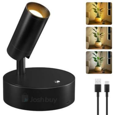 Imagem de Luminária Arandela LED Sem Fio Touch – Rotação 360°, Ajuste de Ângulo, 3 Níveis de Cor, Bateria Recarregável 1800mAh, Instalação Sem Furação – Ideal para Quarto, Sala e Escritório