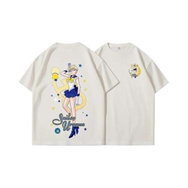 Imagem de Camiseta Unissex Com Estampa De Sailor Moon Moda De Verão Manga Curta 