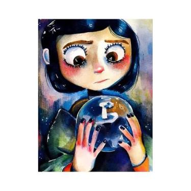 Imagem de Pintura Em Diamante 5D De Halloween, Arte De Coraline E Vincent Van Go