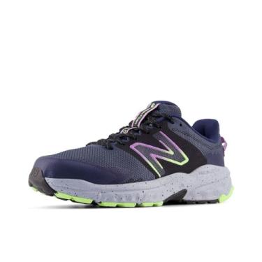 Imagem de New Balance Tênis de corrida feminino Fresh Foam 510 V6 Trail, Vintage índigo/lima branqueado glo/roxo desbotado, 5 Wide