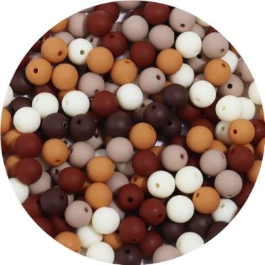 Imagem de 200 peças 10 mm contas redondas de acrílico fosco para artesanato contas espaçadoras com orifício para pulseira faça você mesmo, colar, brincos, chaveiro feminino, suprimentos para fabricação de joias