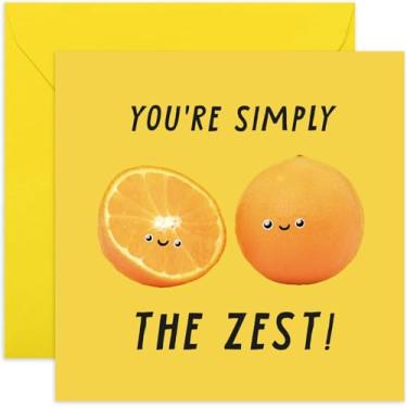 Imagem de Old English Co. Orange Congratulations for Him Her - Cartão "Simply The Zest" Well Done for University GCSE A Level Exam Results, New Job, Leaving, Retirement - Son Daughter | Envelope interno em