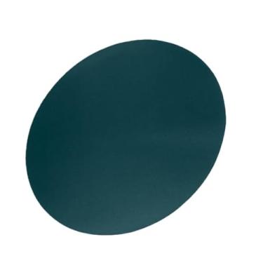 Imagem de Kit Jogo Americano Couro Redondo Retangular Orgânico Mesa Posta Jantar Porta Copos Porta Guardanapo 30cm, 38cm, 45m para Jantar e Churrasco Brasileiro(Redondo - Verde,6)