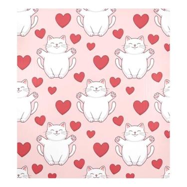 Imagem de Blueangle Capa magnética para lava-louças de gatos brancos dos namorados, decoração da capa da máquina de lavar louça, adesivos de eletrodomésticos, adesivos de eletrodomésticos, 58 cm C x 66 cm