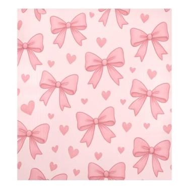 Imagem de Blueangle Pink Bows Capa magnética para lava-louças Dia dos Namorados, decoração da capa frontal da máquina de lavar louça, adesivos de eletrodomésticos, adesivos de eletrodomésticos, 58 cm C x 66 cm