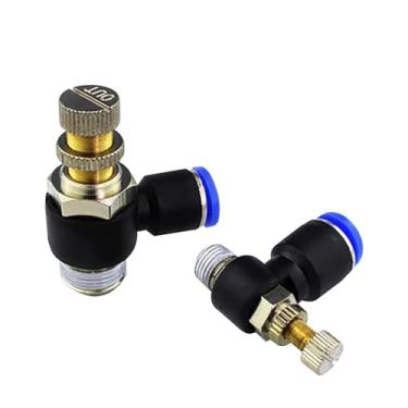 Imagem de SL10-01/SL10-02/SL12-03 Conector Rápido Regulador de Pressão Válvula de Aceleração Acessórios para Compressor de Ar Encaixe Pneumático 30 Peças (SL4-M6 30PCS)