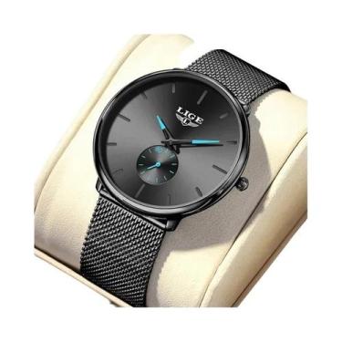 Imagem de Relógio De Pulso Feminino Ultra Fino Em Malha Quartz NOVO LIGE Clássic