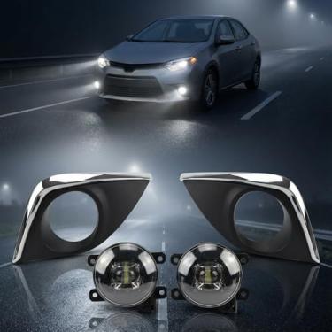 Imagem de OKSIWA Farol de neblina de LED para Corolla Altis CE ECO L LE 2014 2015 2016 (não serve para o tipo SE/S), substituição de montagem de lâmpada de neblina, IP67 impermeável, lente transparente, inclui