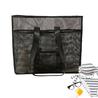 Imagem de Sacos De Praia Para Mulheres | Impermeável de Grande Capacidade | Saco de Viagem para Cosméticos ao Ar Livre - Para Toalhas Brinquedos Cosméticos Piscina Ginásio Natação Viagem Exterior Família Homens