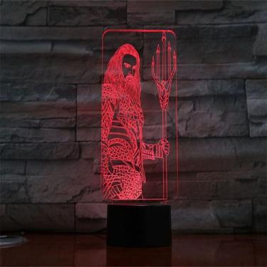 Imagem de Luz noturna Justice League Aquaman USB 5V com acrílico ABS - Taiyuanke
