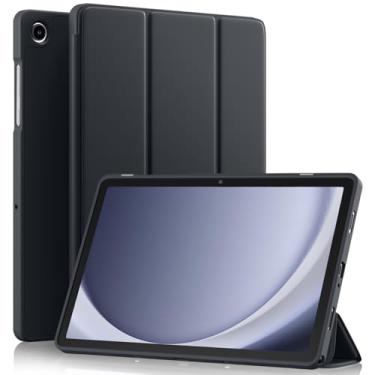 Imagem de Akkerds Capa compatível com Galaxy Tab A9 Plus de 28 cm 2023, capa protetora fina de TPU macio com suporte de três dobras e despertar/hibernar automaticamente para Galaxy A9+ 5G, preta
