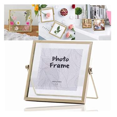 Imagem de Naroote Decorações de Mesa Suporte Elegante para Porta-retratos de Vidro de Ferro, Moldura de Flores Secas de Mesa Multifuncional para Exibição de Exposições Em Escritórios Domésticos (ferro/vidro)