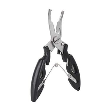 Imagem de Luqeeg Alicate de Pesca Tesoura de Anel Dividido Cortador de Linha para Pescadores, Ferramenta de Aço Inoxidável Resistente para Remoção de Gancho, Alicate de Tesoura Leve e Confortável