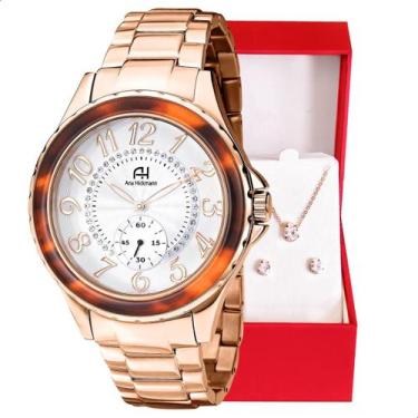Imagem de Relógio Champion Ana Hickmann Analógico Prova D'Água Aço Rosé AH28679Z
