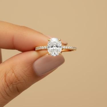 Imagem de 1 peça de aliança de casamento oval de luxo 1CT-5CT com diamantes ouro oval adequada para mulheres, roupas de casamento, presente de noivado, joias finas, presentes, 6, Banhado a ouro, Sem pedra