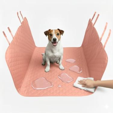 Imagem de Capa Protetora Pet Carro Impermeável para Banco Traseiro Luxo Transporte Pet Carro(Rosê)