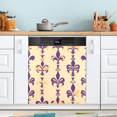 Imagem de ATTX Capa magnética para lava-louças Mardi Gras | Adesivo decorativo de eletrodomésticos de 58 x 66 cm para armários domésticos e eletrodomésticos (24)