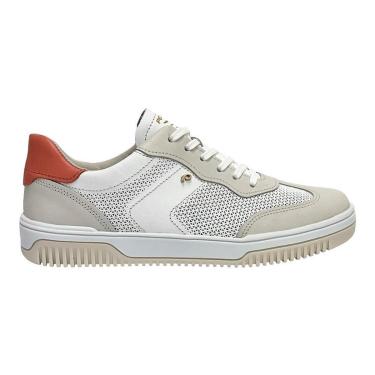 Imagem de Tênis Pegada Feminino Couro 211805 Branco/Giz/Orange-Feminino
