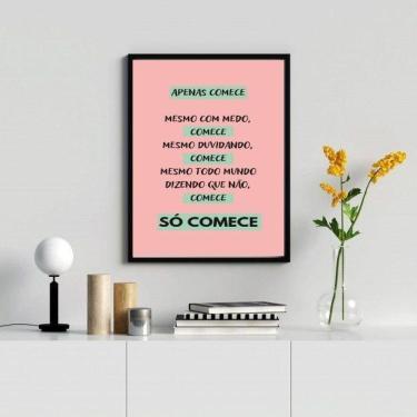 Imagem de Quadro Motivacional 45x34cm - Moldura Preta