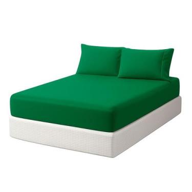 Imagem de Capa Colchão Queen 30 cm Malha Algodão com Zíper  Protetora e Lavável 