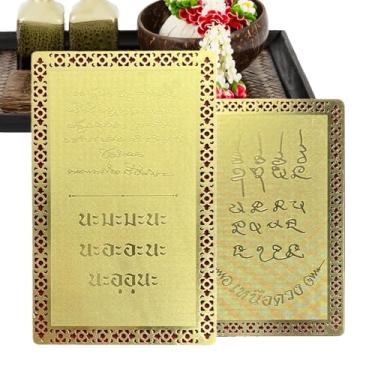 Imagem de Cartão em Cobre para Colecionadores - Recordação de Metal com Bênção de Prosperidade | Cartão Colecionável Com Padrão Lunar Arte Em Cobre - Para Estante De Livros Viagem Quarto Criado-Mudo Deslocament