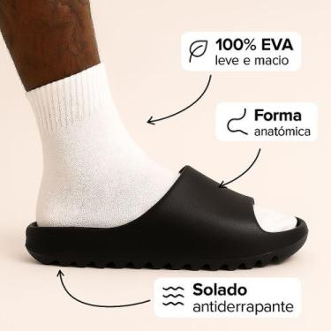 Imagem de Chinelo Slide Nuvem Masculino Antiderrapante Conforto Premium Leve e M