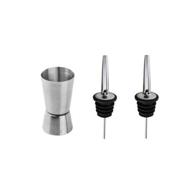 Imagem de Dosador de Bebidas Copo Duplo 50ml 25ml e Bico Inox Silicone - WECK