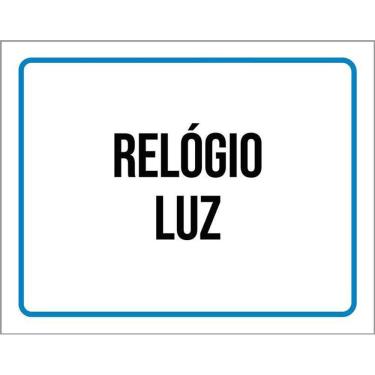 Imagem de Kit 3 Placas Ambiente Sinalização Setor Relógio Luz