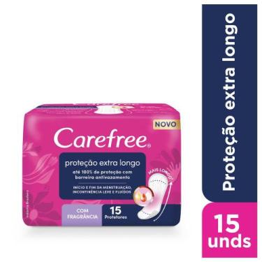Imagem de Protetor Diário Carefree Proteção Extra Longo 15 Unidades