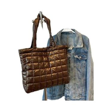 Imagem de Bolsa De Ombro Acolchoada De Grande Capacidade Para Mulheres, Tote De 