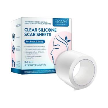 Imagem de Fita Adesiva Transparente De Silicone Para Cicatrizes 25cm X 150cm  Co