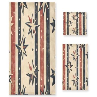 Imagem de xigua Conjunto de toalhas de banheiro Star absorvente macio 3 peças toalha de banho toalha de mão toalhas decorativas para banheiro, academia, hotel, praia, piscina