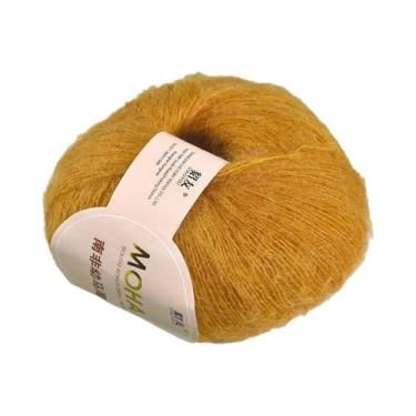 Imagem de Fio De Lã Mohair Extra Macio E Quente De 25g Para Crochê, Tricô Manual