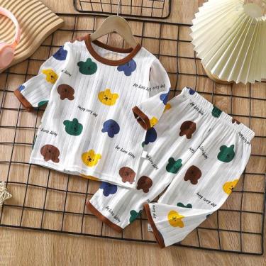 Imagem de Conjuntos De Pijamas De Algodão Para Bebês Com Manga Longa, Roupas De 