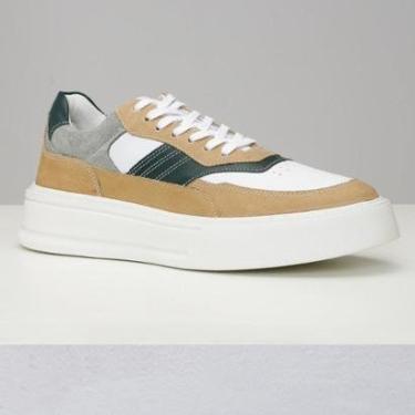 Imagem de Tênis Casual Masculino Couro Legítimo Confort Sola Alta-Masculino