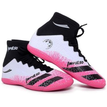 Imagem de Chuteira Futsal Cano Alto Futebol Confortável Sem Trava - Impulse, Ros