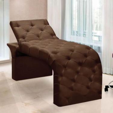 Imagem de Maca Estofada Estética Cílios Regulável Spa Suede Ana Clara Marrom