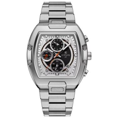 Imagem de Relógio Masculino Multifuncional Grande Mostrador Luminoso à Prova D'água Prata