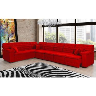 Imagem de Sofá de Canto Magno 2,37x4,57m Vermelho