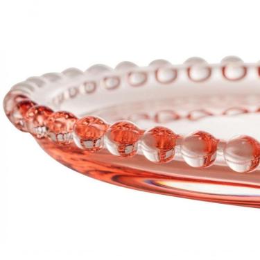 Imagem de Prato Sousplat Cristal Coração Pearl 30 Cm Rosa - Wolff