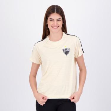 Imagem de Camisa Atlético Mineiro Fervilhar Feminino Bege - Braziline, G