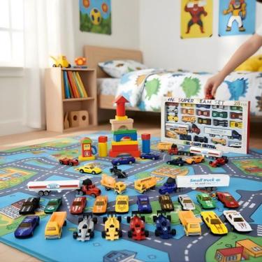 Imagem de Kit 23 Carrinho De Brinquedo Coleção Presente Barato Criança - Carrinh