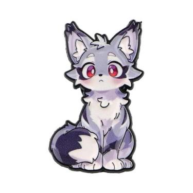 Imagem de Pins De Esmalte De Desenho Animado De Raposa E Lobo, Broche De Animal 