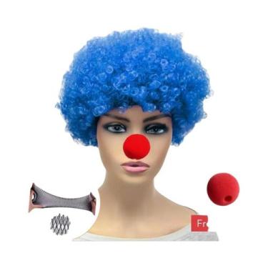 Imagem de Peruca Colorida E Fofa De Palhaço, Cabelo Sintético Resistente Ao Calo