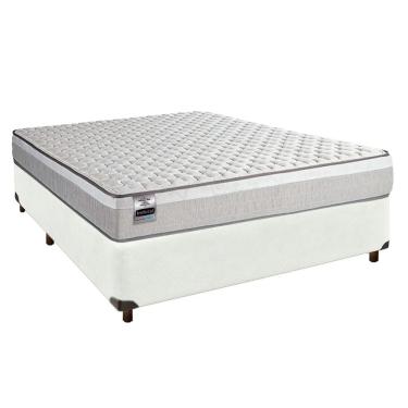 Imagem de Conjunto Cama Box Branco Casal + Colchão Molas Ensacadas Hanover Inducol