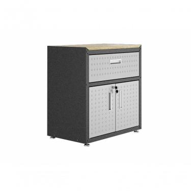 Imagem de Balcão Multiúso Titanium Itatiaia - 2 Portas E 1 Gaveta - Preto C- Cinza