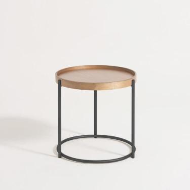 Imagem de Mesa lateral Capri Baixa Apoio Bandeja Aço Carbono Funcional - Roncall